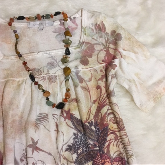 [Charlotte Russe] Off Wht Floral Design Sweater - Picture 4 of 5